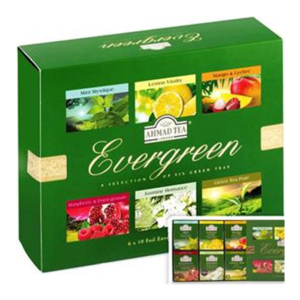 Arbata žalioji AHMAD EVERGREEN SELECTION rinkinys, 60 pak.