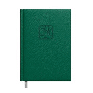 Darbo knyga - kalendorius TIMER Junior, A6, minkštas viršelis, t. žalia sp. - Image 1