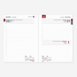 Darbo knyga - kalendorius TIMER Kancler Day, 140 x 190 mm, t. mėlyna sp. - Image 2