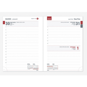 Darbo knyga - kalendorius TIMER Kancler Day, 140 x 190 mm, t. žalia sp. - Image 2