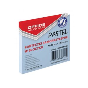 Lipnūs lapeliai OFFICE PRODUCTS 76 x 76 mm, 100 l, melsva sp.