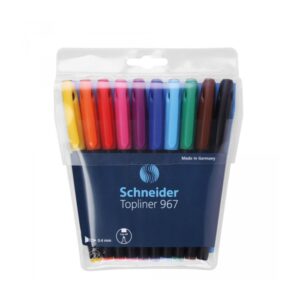 Rašiklis SCHNEIDER TOPLINER 967, 0,4 mm, 10 spalvų rinkinys - Image 1
