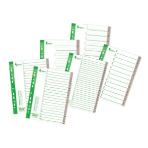 Skiriamieji lapai FORPUS, 1-12, A4, plastikiniai