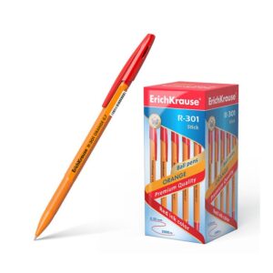Tušinukas EK R-301, oranžiniu korpusu, 0,7 mm, raudonas