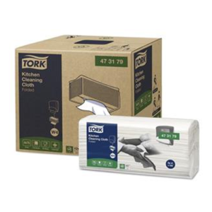 Virtuvinės šluostės servetėlėmis TORK W4 baltos, 1 sl, 75 vnt.