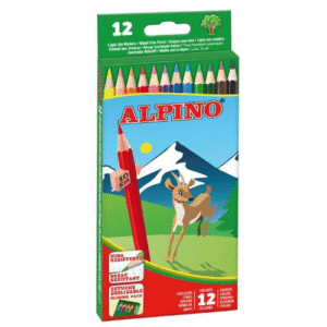 Pieštukai spalvoti šešiabriauniai ALPINO, 12 sp.