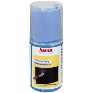 Rinkinys ekranų valymui HAMA, purškiamas skystis 200 ml + mikrofibros šluostė 20 x 20 cm