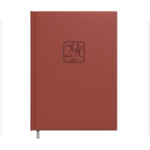 Darbo knyga - kalendorius TIMER 2026 m, A5, minkštas viršelis, ruda sp. - Image 1