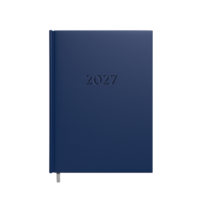 Darbo knyga - kalendorius TIMER 2027 m, A5, minkštas viršelis, t. mėlyna sp.