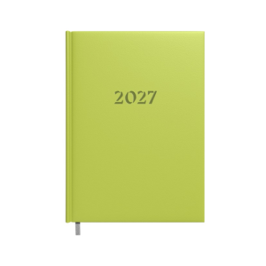 Darbo knyga - kalendorius TIMER 2027 m, A5, minkštas viršelis, šv. žalia sp.